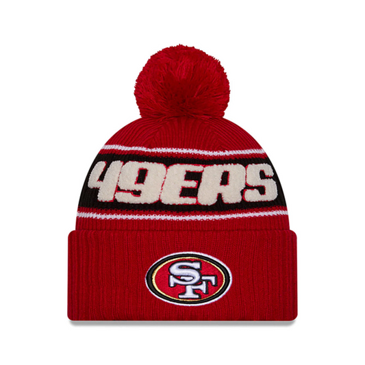 New Era San Francisco 49ers Sideline Sport Core Classic Cuffed Pom Knit "Unisex"